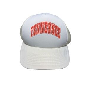 Vintage Tennessee Volunteers Trucker Hat White & Orange‎ Adjustable Snapback Cap